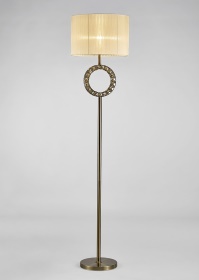 IL31531  Florence Crystal 167cm Floor Lamp 1 Light (18.24kg)